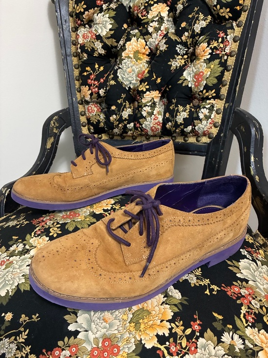 Ralph Lauren Shoes - Vintage Ralph Lauren Imogen Suede Wingtip Oxfords